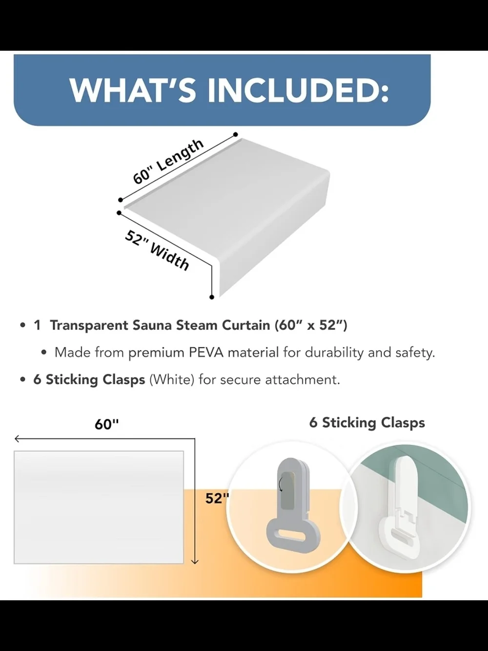 Removable Sauna Steam Curtain | for Steam Bath Detox & Spa Relaxation | Turn You